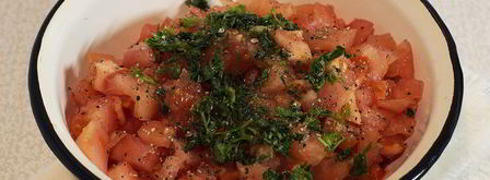 брускетта с помидорами и чесноком. Шаг 7