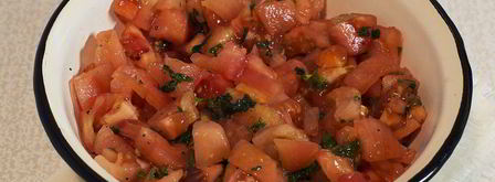 брускетта с помидорами и чесноком. Шаг 8