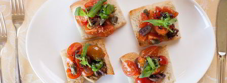 брускетта с помидорами и оливками. Шаг 16