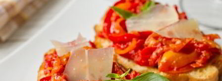 брускетта с жареным сладким перцем. Шаг 8