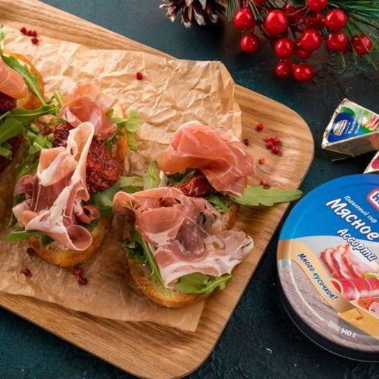 Рецепт итальянской брускетты с прошутто