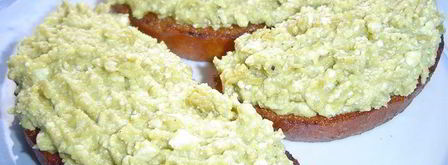 зеленая брускетта с креветками. Шаг 7