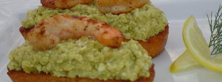 зеленая брускетта с креветками. Шаг 8