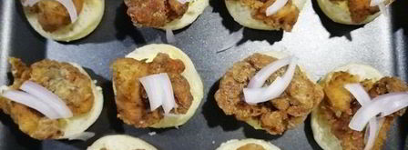 фуршетные мини-бургеры с курицей фри. Шаг 20