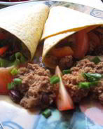 Буррито с фасолью и фаршем