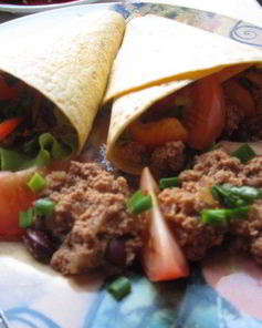 Буррито с фасолью и фаршем