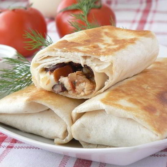 Рецепт буррито с курицей и фасолью