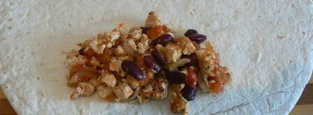 буррито с курицей и фасолью. Шаг 7