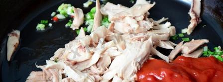 буррито с курицей и рисом. Шаг 4