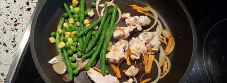 буррито с курицей и стручковой фасолью. Шаг 5