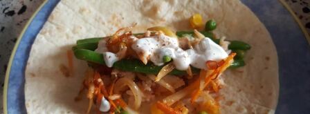 буррито с курицей и стручковой фасолью. Шаг 10