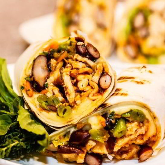 Рецепт буррито с овощами и пряным филе