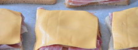 бутерброды с ананасом, ветчиной и сыром. Шаг 7