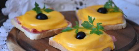 бутерброды с ананасом, ветчиной и сыром. Шаг 9