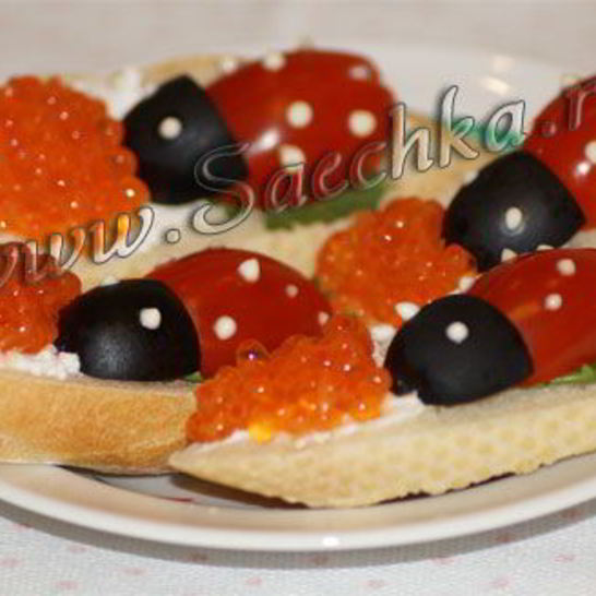 Рецепт бутербродов с икрой
