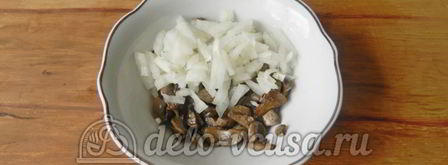 бутерброды с шампиньонами и сыром. Шаг 3