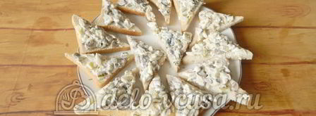 бутерброды с шампиньонами и сыром. Шаг 9