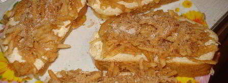 горячие бутерброды с яблоком и корицей. Шаг 4