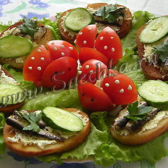 Рецепт горячих бутербродов со шпротами