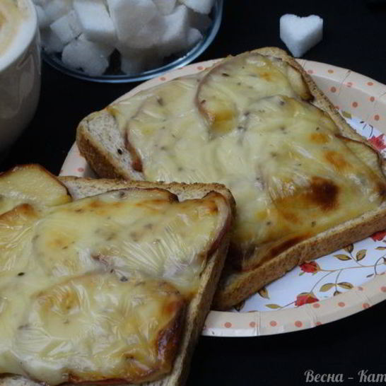 Рецепт горячего бутерброда яблочное утро