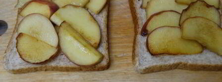 горячий бутерброд яблочное утро. Шаг 5