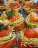 Праздничные бутерброды с семгой