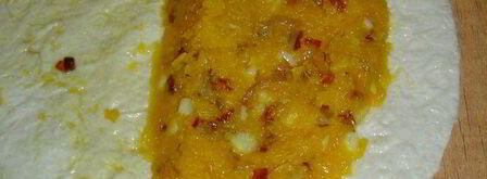 чебуреки из лаваша с тыквой. Шаг 3