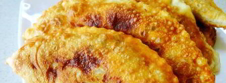 чебуреки из заварного теста с добавлением водки. Шаг 13