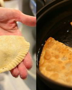 Чебуреки с мясом на минеральной воде