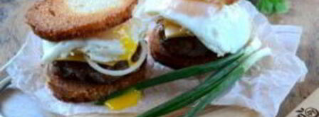 чизбургер с гренками и яйцом. Шаг 7