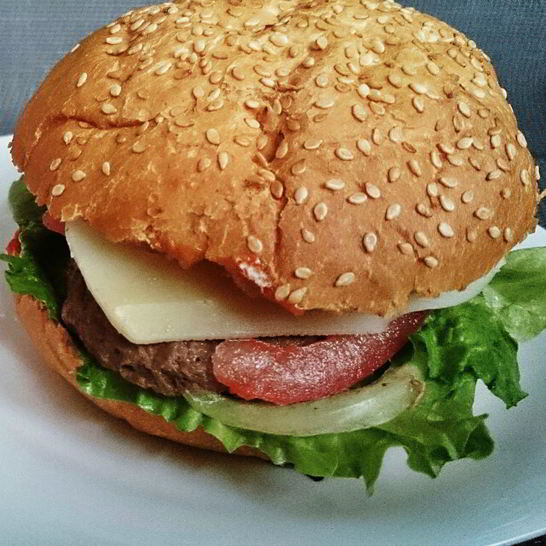 Рецепт чизбургера с телячьей котлетой гриль