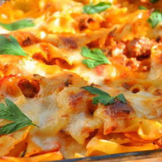 Рецепт запеченной пасты чизбургер