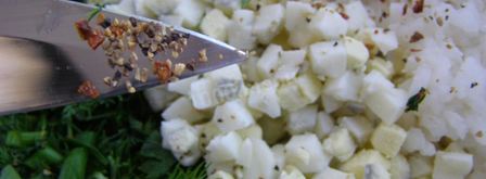 фаршированные кальмары с рисом и яйцом. Шаг 7