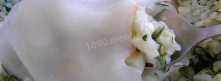 фаршированные кальмары с рисом и яйцом. Шаг 9