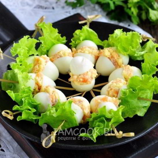 Рецепт фаршированных перепелиных яиц