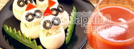 фаршированные яйца привидения. Шаг 8