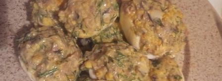 фаршированные яйца с килькой. Шаг 8