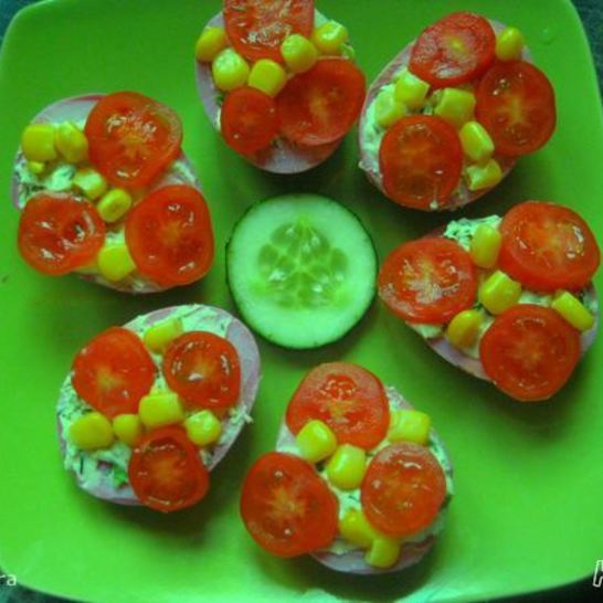 Рецепт гламурных фаршированных яиц