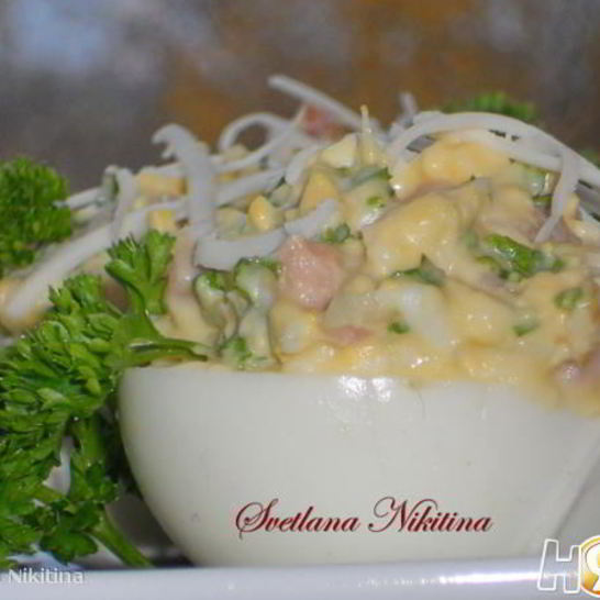 Рецепт яиц фаршированных балыком