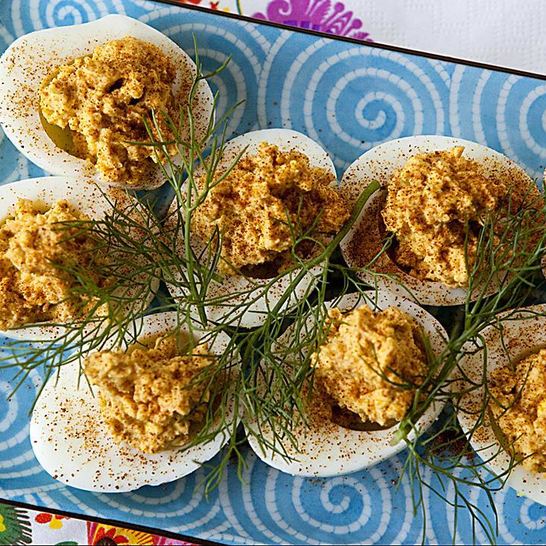 Рецепт яиц фаршированных грибами