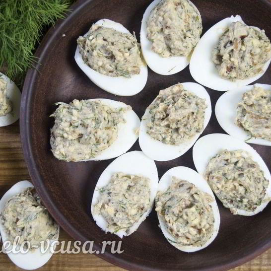 Рецепт яиц фаршированных луком