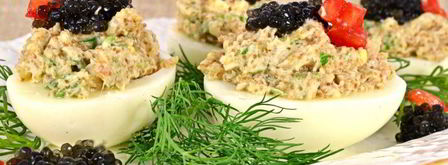 яйца фаршированные селедочной икрой. Шаг 5