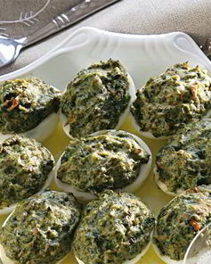 Яйца, фаршированные шпинатом