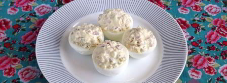 яйца, фаршированные ветчиной. Шаг 7