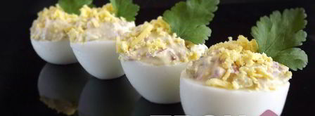 яйца, фаршированные ветчиной. Шаг 8