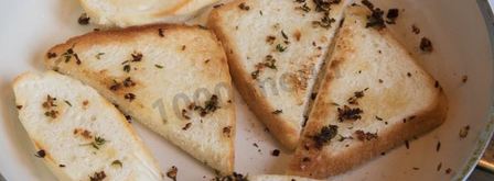 гренки из белого хлеба на сковороде. Шаг 5