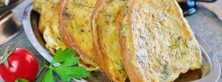 гренки из белого хлеба с яйцом. Шаг 12