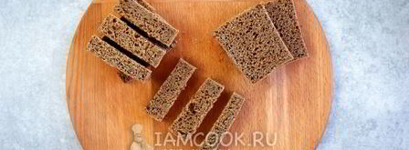 гренки из бородинского хлеба с чесноком. Шаг 5