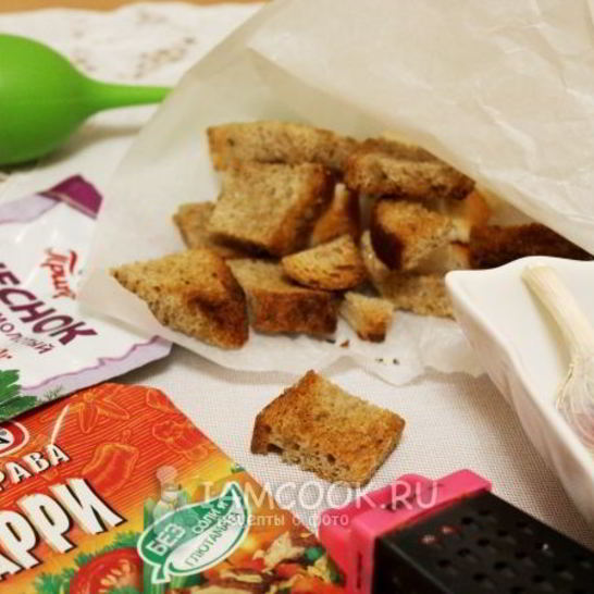 Рецепт гренков с чесноком в духовке