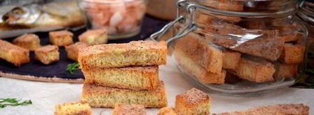 гренки с крабово-креветочной пастой. Шаг 13